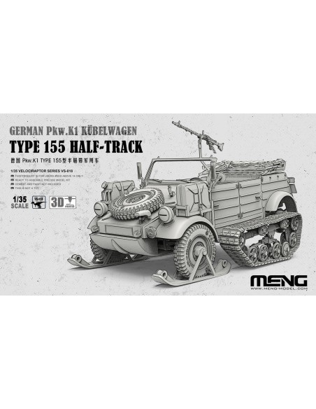 German Pkw.K1 Kübelwagen Type 155 Half-Track