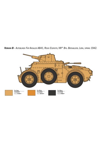 Autoblinda AB 41 with Bersaglieri El Alamein