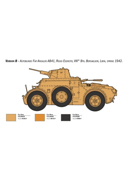 Autoblinda AB 41 with Bersaglieri El Alamein