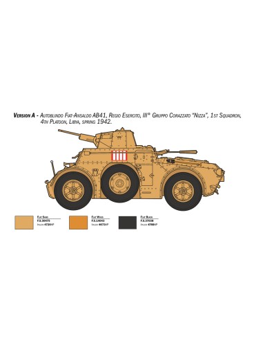 Autoblinda AB 41 with Bersaglieri El Alamein