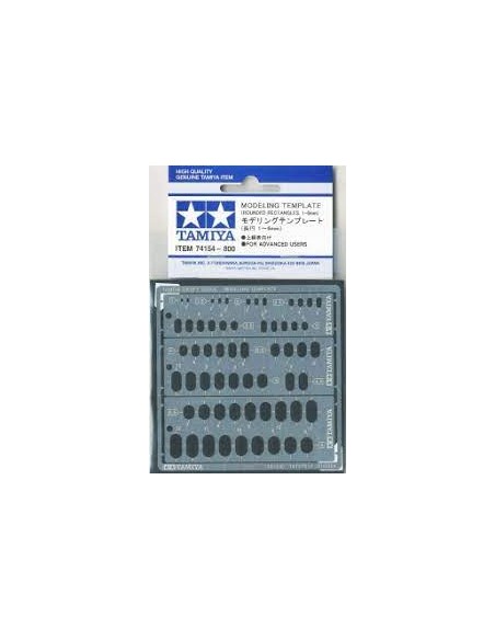 PLANTILLA FOTOGRABADO RECTÁNGULOS REDONDEADOS, 1-6 MM