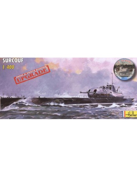 French IIWW submarine "Surcouf" with photo parts