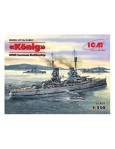 WWI German battleship König model kit