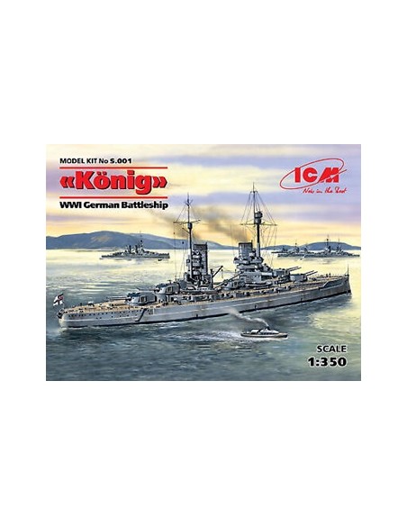 WWI German battleship König model kit