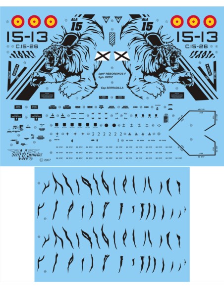 CALCAS NATO TIGER MEET 2007 / EF-18 A / Ala 15  1/32 LEER DESCRIPCION