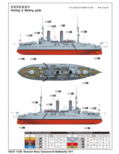 Russian Navy Tsesarevich Battleship 1917