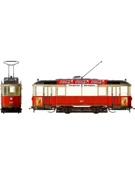 European Tramcar - Straßenbahn-Triebwagen 641 w/crew & passengers