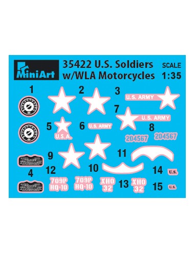 U.S. Soldiers With WLA Motorcycles