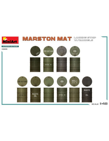 Marston Mat Landing Strip With Barrels