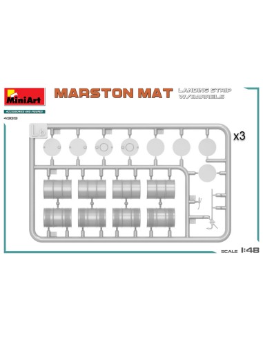 Marston Mat Landing Strip With Barrels