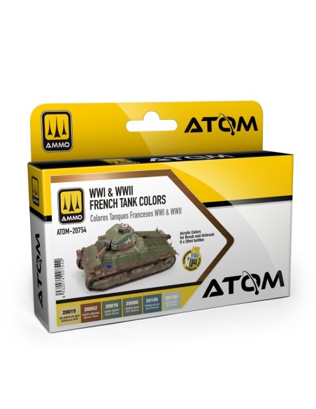 ATOM SET COLORES TANQUES FRANCESES 1ª Y 2ª GM