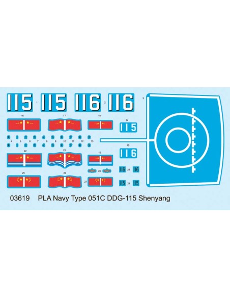 PLA Navy Type 051C DDG-115 Shenyang  1/200 leer descripcion