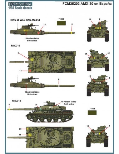 CALCAS AMX-30 EN ESPAÑA 1/35