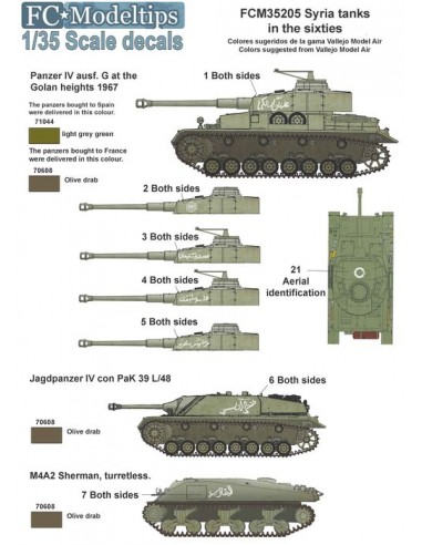 CALCAS TANQUES SIRIOS AÑOS 50-60 (GUERRA DE LOS 6 DÍAS) 1/35