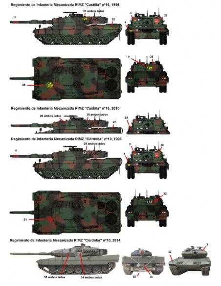CALCAS LEOPARD 2A4 Y LEOPARD 2E EN ESPAÑA 1/35