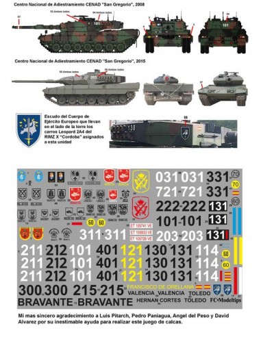CALCAS LEOPARD 2A4 Y LEOPARD 2E EN ESPAÑA 1/35