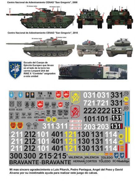 CALCAS LEOPARD 2A4 Y LEOPARD 2E EN ESPAÑA 1/35