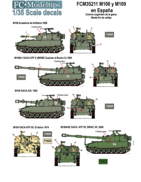 CALCAS M108 Y M109 EN ESPAÑA 1/35