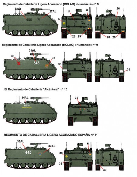 CALCAS M113 EN LOS REGIMIENTOS DE CABALLERÍA EN ESPAÑA 1/35