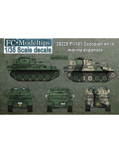 CALCAS FV101 SCORPION EN ESPAÑA 1/35