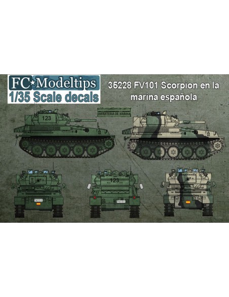 CALCAS FV101 SCORPION EN ESPAÑA 1/35