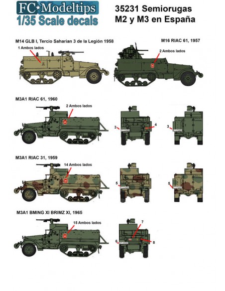 CALCAS SEMIORUGAS M2 Y M3 EN ESPAÑA 1/35