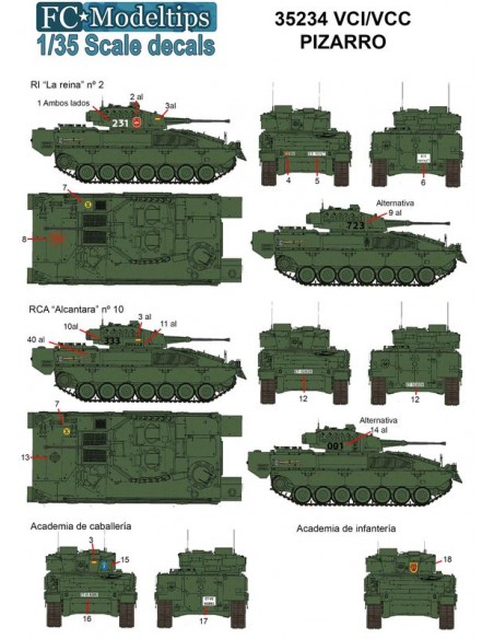 CALCAS VCI/VCC PIZARRO 1/35