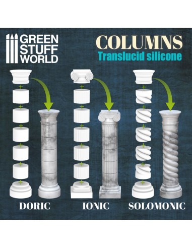 MOLDE SILICONA COLUMNAS