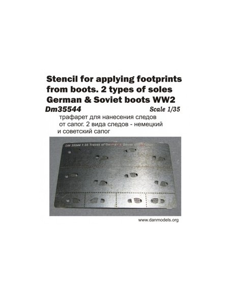 PLANTILLA PARA HUELLAS DE BOTAS WWII 1/35