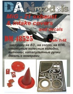 TAPAS DE ENTRADA Y SALIDA DE AIRE PARA MIG-21 1/48