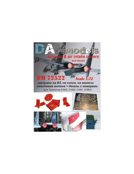 TAPAS DE ENTRADA Y SALIDA DE AIRE PARA SU-27  1/72