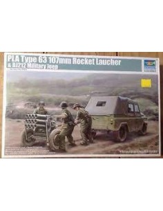 PLA Type 63 107mm Rocket Laucher & BJ212 Military Jeep
