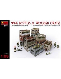 WINE BOTTLES & WOODEN CRATES
