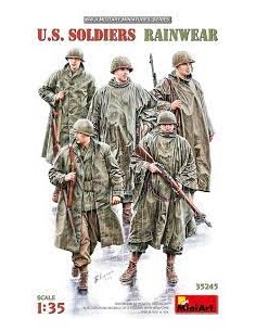 U.S. Soldiers Rainwear WW II Military Miniatures