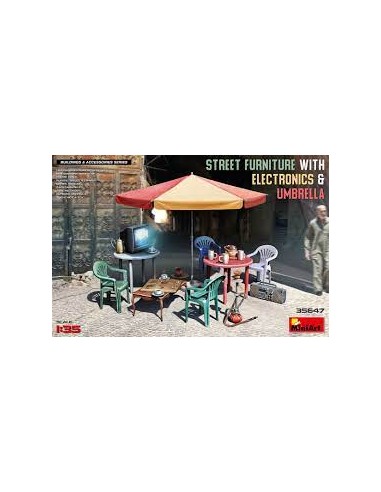 Street Furniture w/Electronics & Umbrella