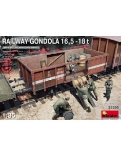 Railway Gondola 16,5-18t with Figures & Barrels