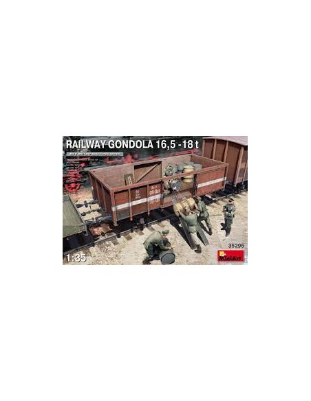 Railway Gondola 16,5-18t with Figures & Barrels