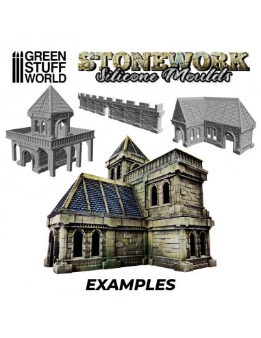 MOLDE SILICONA STONE WORKS 1/48