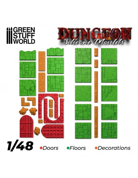 MOLDE SILICONA DUNGEON 1/48