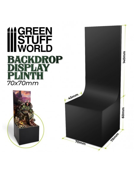 PEDESTAL CON FONDO CURVADO 7x7x6+14cm