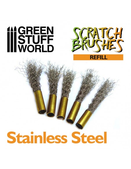RECAMBIO SET CEPILLOS SCRATCH - ACERO INOXIDABLE