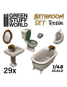 SET DE RESINA BAÑO Y WC 1/48
