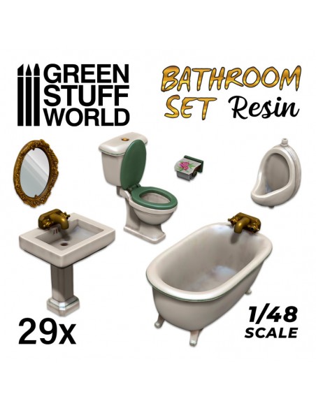 SET DE RESINA BAÑO Y WC 1/48