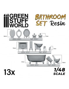 SET DE RESINA BAÑO Y WC 1/48 2