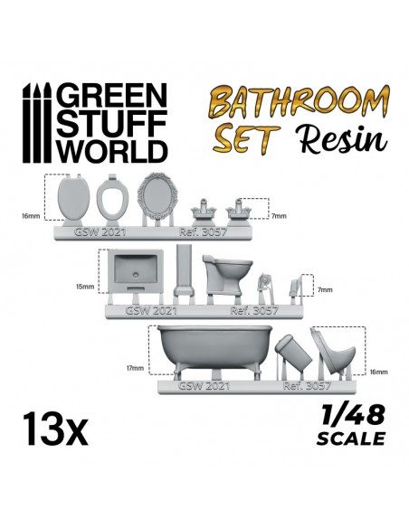 SET DE RESINA BAÑO Y WC 1/48