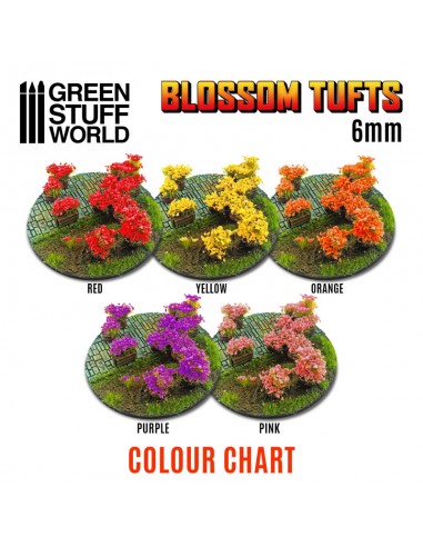 MATAS CON FLORES ROSAS 6mm