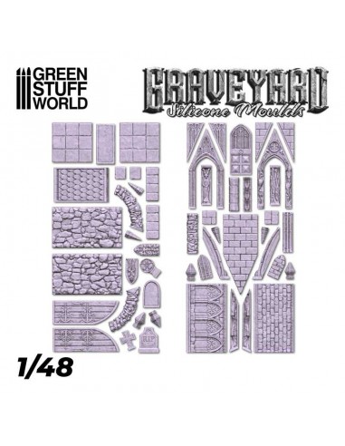 MOLDE DE SILICONA CEMENTERIO - GRAVEYARD 1/48