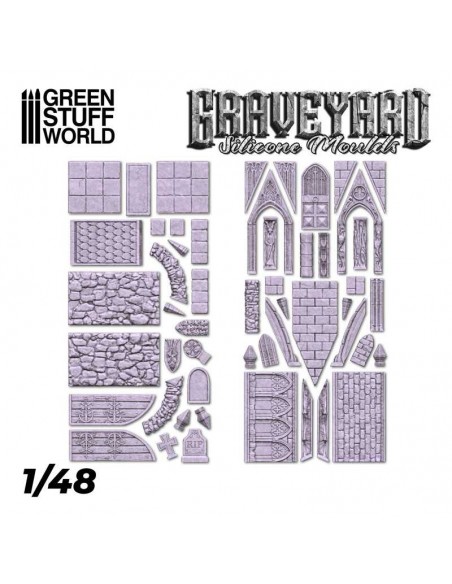 MOLDE DE SILICONA CEMENTERIO - GRAVEYARD 1/48