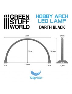 LÁMPARA DE ARCO LED - DARTH BLACK 2
