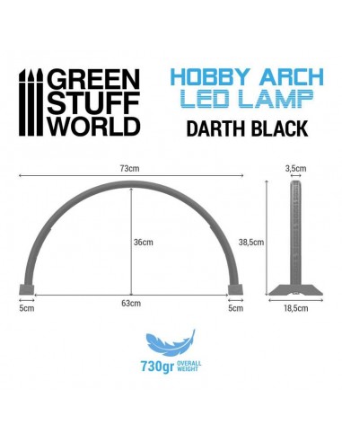 LÁMPARA DE ARCO LED - DARTH BLACK
